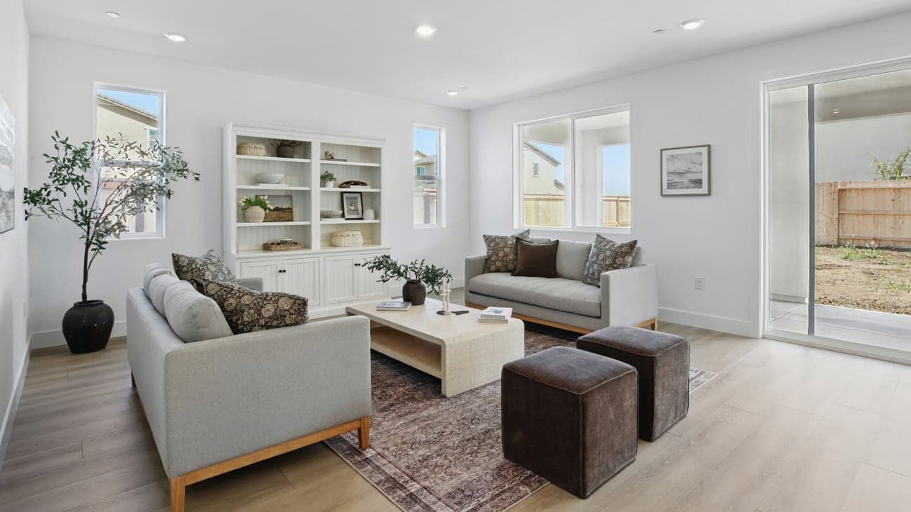 Living Room at Plan 5002, The Residences at Arbor Ranch